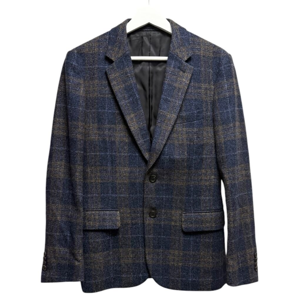 Paul smith ポールスミス VITALE BARBERIS CANONICO社製 シルク混ウールチェック柄2Bテーラードジャケット 14102