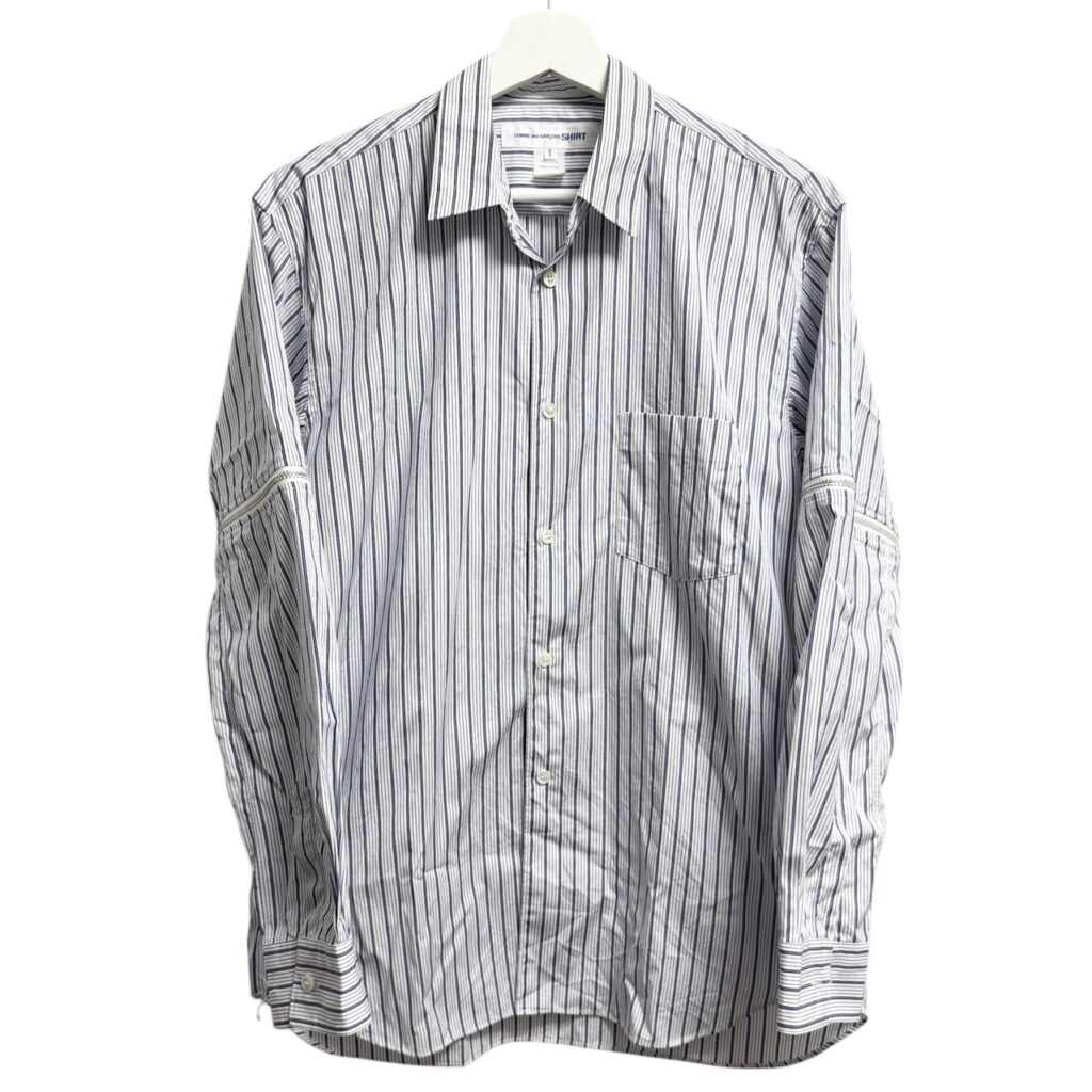 COMME des GARCONS SHIRT コムデギャルソンシャツ 19AW ジップデザイン2WAYストライプシャツ W27059 14115